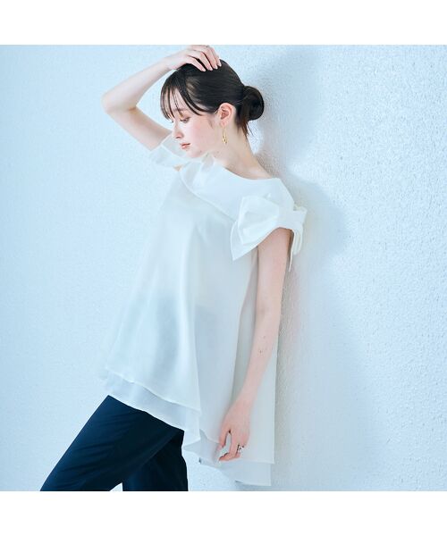 Rose Tiara / ローズティアラ シャツ・ブラウス | リボンスリーブプルオーバー | 詳細2