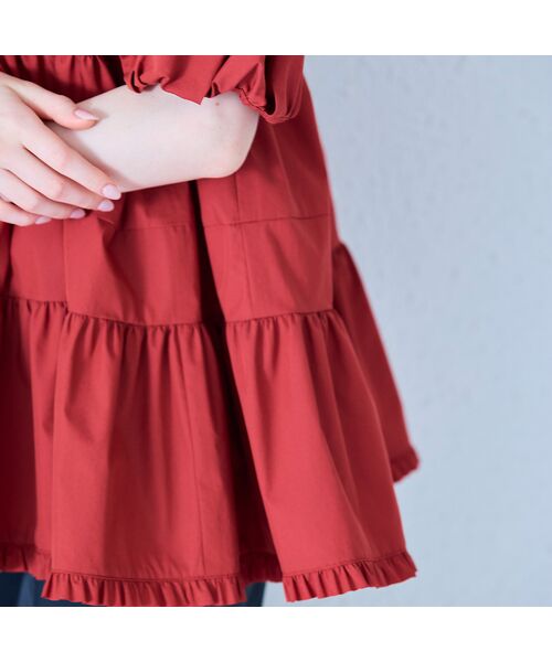 Rose Tiara / ローズティアラ シャツ・ブラウス | ミニギャザーティアードブラウス | 詳細10