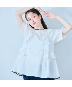 Rose Tiara / ローズティアラ シャツ・ブラウス | バイカラーステッチブラウス