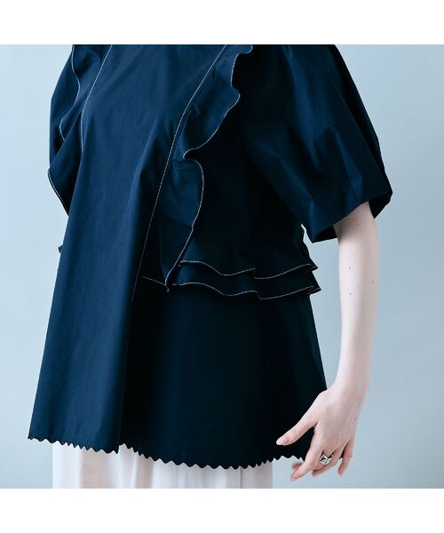 Rose Tiara / ローズティアラ シャツ・ブラウス | バイカラーステッチブラウス | 詳細6