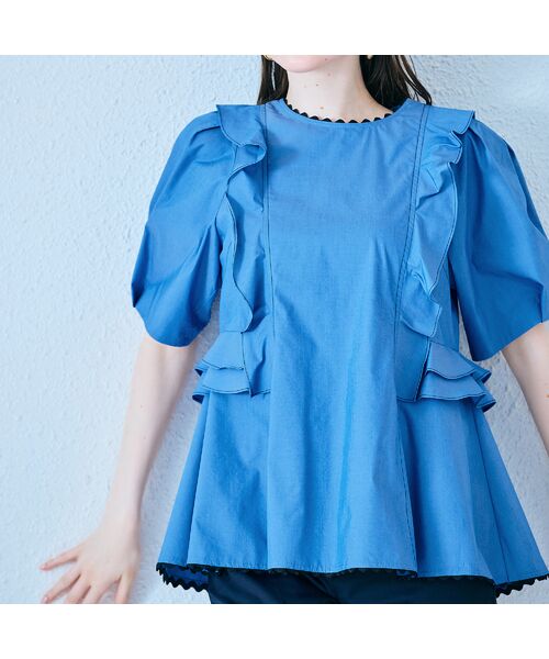 Rose Tiara / ローズティアラ シャツ・ブラウス | バイカラーステッチブラウス | 詳細10