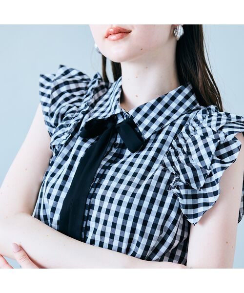 Rose Tiara / ローズティアラ シャツ・ブラウス | ダブルスリーブフレアシャツブラウス/チェック | 詳細2