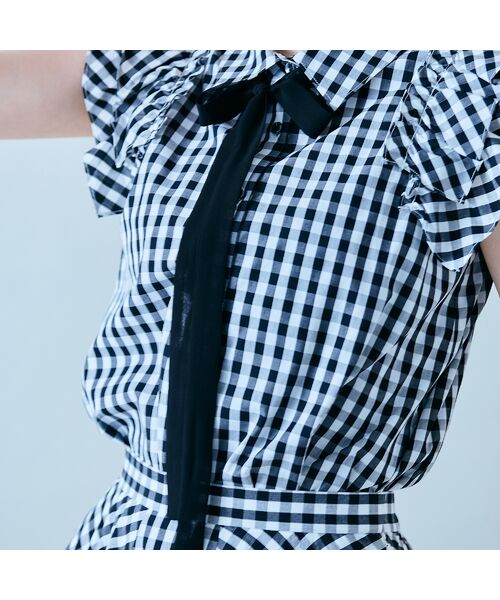Rose Tiara / ローズティアラ シャツ・ブラウス | ダブルスリーブフレアシャツブラウス/チェック | 詳細3