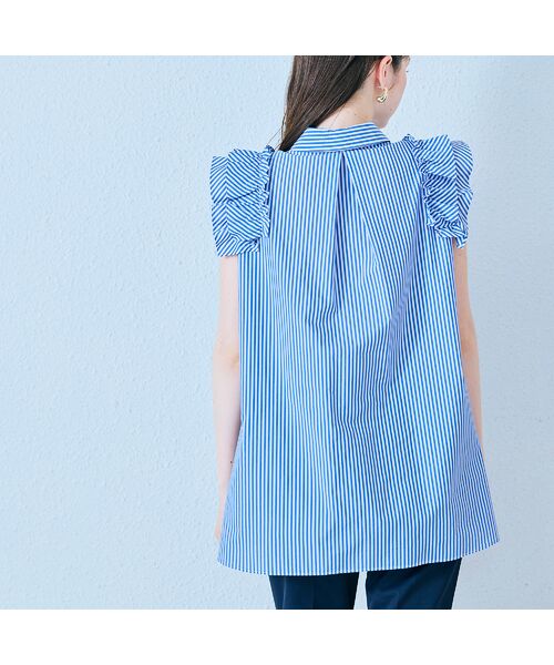 Rose Tiara / ローズティアラ シャツ・ブラウス | ダブルスリーブフレアシャツブラウス/ストライプ | 詳細5