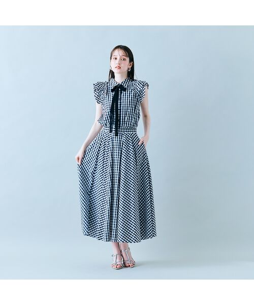 Rose Tiara / ローズティアラ ミニ・ひざ丈スカート | バイヤス使いフレアスカート/チェック | 詳細2