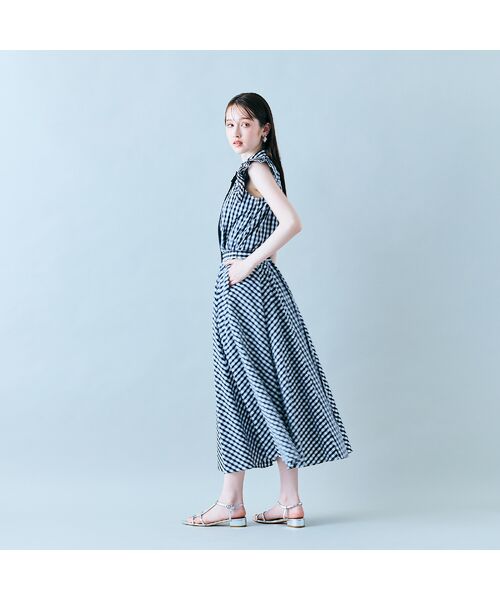 Rose Tiara / ローズティアラ ミニ・ひざ丈スカート | バイヤス使いフレアスカート/チェック | 詳細3