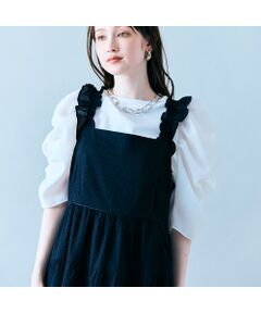 Rose Tiara / ローズティアラ カットソー | 異素材ボリュームスリーブカットソー