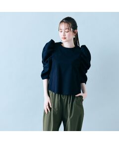 Rose Tiara / ローズティアラ カットソー | 異素材ボリュームスリーブカットソー