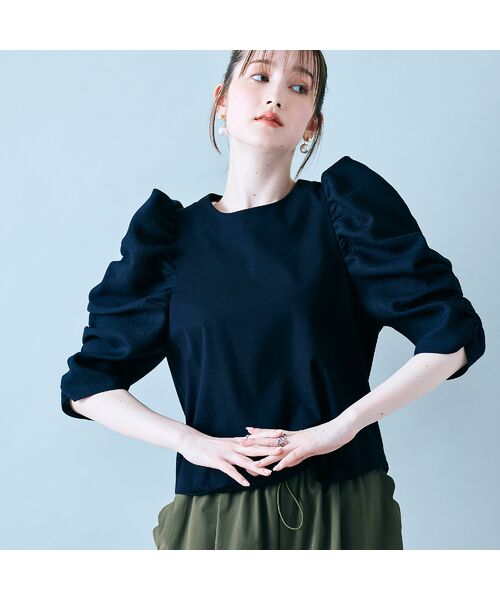 Rose Tiara / ローズティアラ カットソー | 異素材ボリュームスリーブカットソー | 詳細5