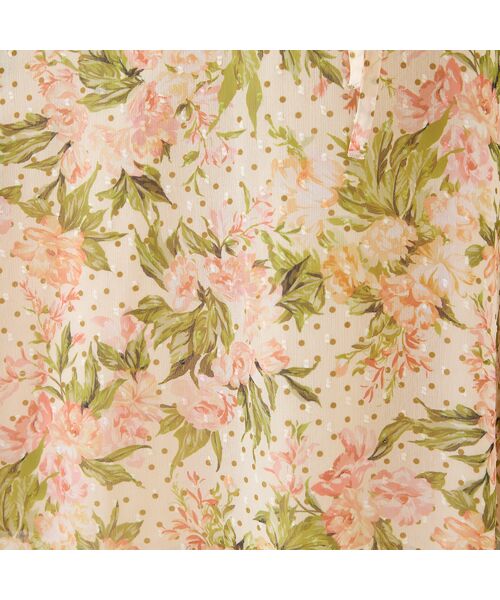 Rose Tiara / ローズティアラ ミニ丈・ひざ丈ワンピース | 【手洗いOK】アンティークローズプリントワンピース | 詳細13