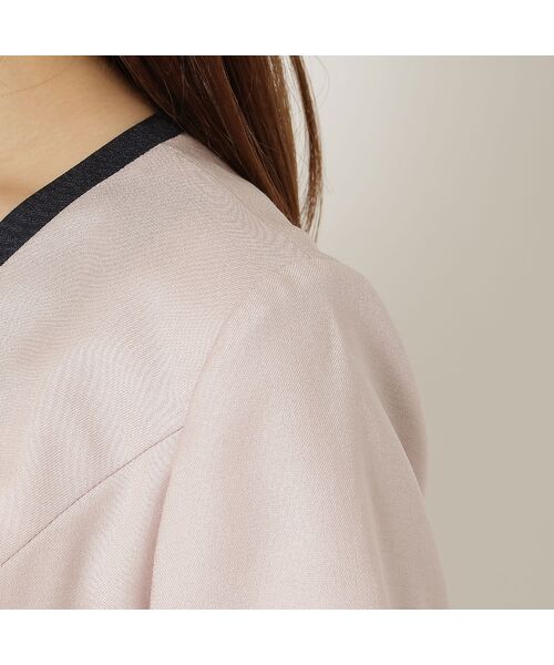 Rose Tiara / ローズティアラ ミニ丈・ひざ丈ワンピース | 【美シルエットワンピ】【接触冷感/防シワ】パイピングリボンワンピース | 詳細6