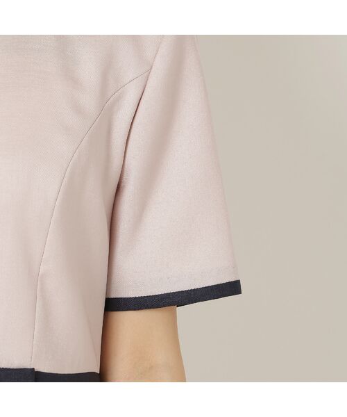 Rose Tiara / ローズティアラ ミニ丈・ひざ丈ワンピース | 【美シルエットワンピ】【接触冷感/防シワ】パイピングリボンワンピース | 詳細7