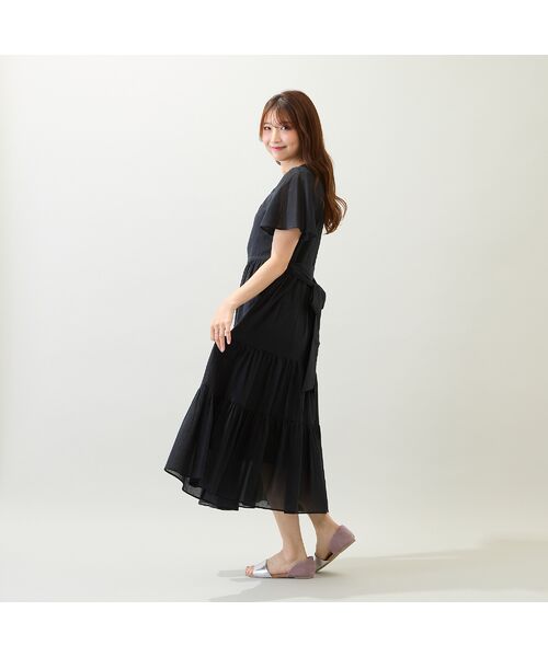 Rose Tiara / ローズティアラ ミニ丈・ひざ丈ワンピース | 【イージーケア/綿100%/手洗いOK】ノットネックワンピース | 詳細5