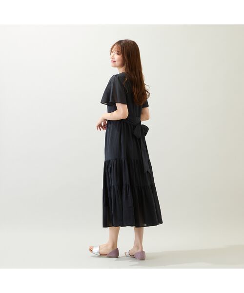 Rose Tiara / ローズティアラ ミニ丈・ひざ丈ワンピース | 【イージーケア/綿100%/手洗いOK】ノットネックワンピース | 詳細6