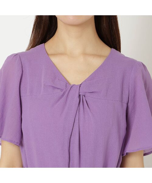 Rose Tiara / ローズティアラ ミニ丈・ひざ丈ワンピース | 【イージーケア/綿100%/手洗いOK】ノットネックワンピース | 詳細13