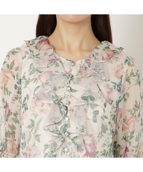 Rose Tiara / ローズティアラ ミニ丈・ひざ丈ワンピース | フラワープリントワンピース | 詳細9