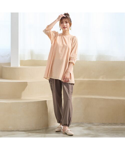 Rose Tiara / ローズティアラ シャツ・ブラウス | 【コットン100%/水洗い可】シースルーチェックバックリボンブラウス | 詳細1