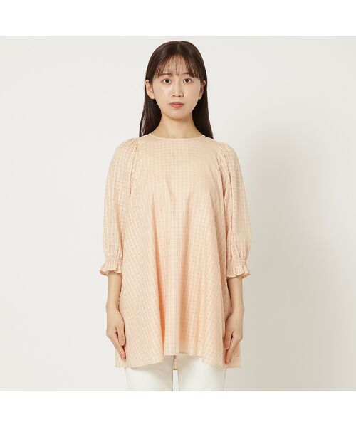 Rose Tiara / ローズティアラ シャツ・ブラウス | 【コットン100%/水洗い可】シースルーチェックバックリボンブラウス | 詳細6