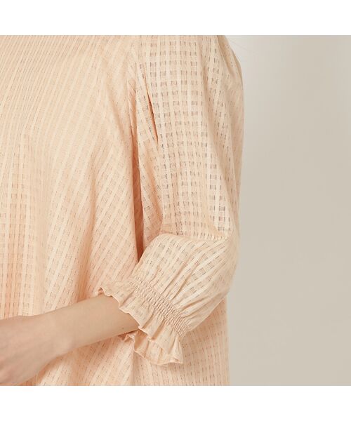 Rose Tiara / ローズティアラ シャツ・ブラウス | 【コットン100%/水洗い可】シースルーチェックバックリボンブラウス | 詳細12