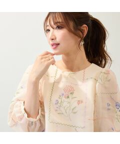 Rose Tiara / ローズティアラ シャツ・ブラウス | 【セットアップ対応】パネル刺繍風ブラウス