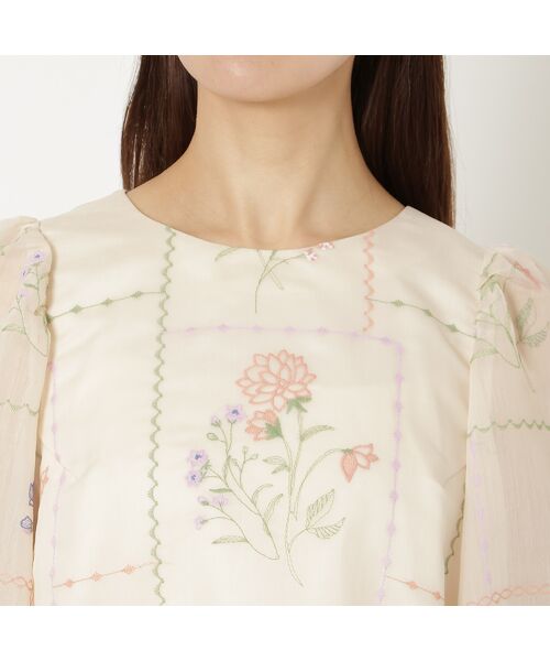 Rose Tiara / ローズティアラ シャツ・ブラウス | 【セットアップ対応】パネル刺繍風ブラウス | 詳細10