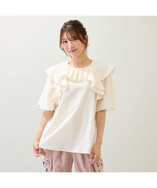 Rose Tiara / ローズティアラ シャツ・ブラウス | 【手洗いOK】ダブルフリルブラウス | 詳細1