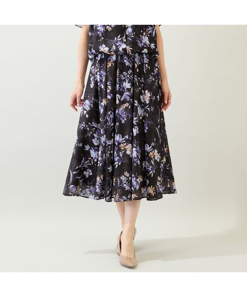 Rose Tiara / ローズティアラ ミニ・ひざ丈スカート | 【セットアップ対応】フラワープリントフレアスカート | 詳細5