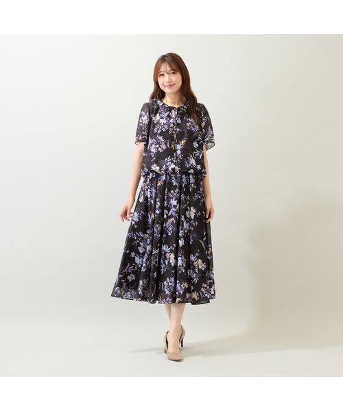 Rose Tiara / ローズティアラ ミニ・ひざ丈スカート | 【セットアップ対応】フラワープリントフレアスカート | 詳細8