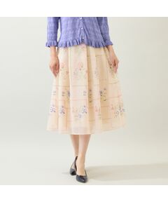 ローズティアラ　膝丈スカート セール】 チュール刺繍ワンピース （ミニ丈・ひざ丈ワンピース