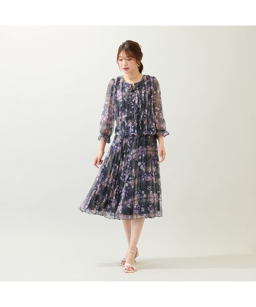 Rose Tiara / ローズティアラ ミニ・ひざ丈スカート | 【セットアップ対応】プリントプリーツスカート | 詳細6