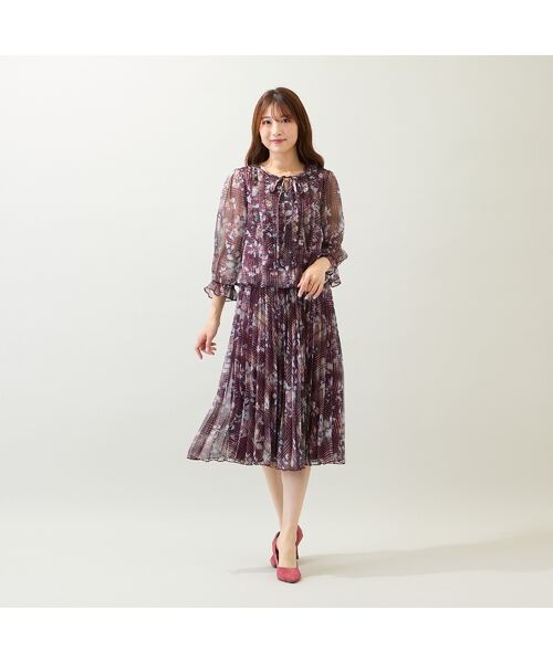 Rose Tiara / ローズティアラ ミニ・ひざ丈スカート | 【セットアップ対応】プリントプリーツスカート | 詳細7