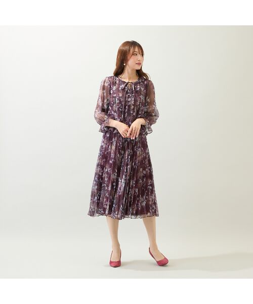 Rose Tiara / ローズティアラ ミニ・ひざ丈スカート | 【セットアップ対応】プリントプリーツスカート | 詳細8