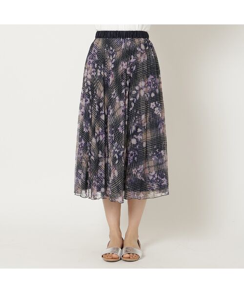 Rose Tiara / ローズティアラ ミニ・ひざ丈スカート | 【セットアップ対応】プリントプリーツスカート | 詳細9