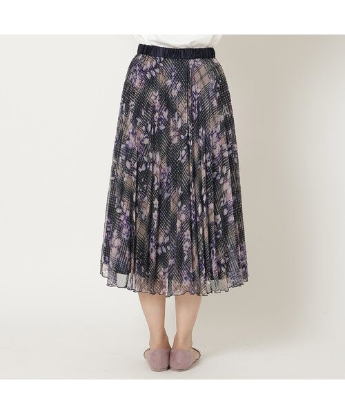 Rose Tiara / ローズティアラ ミニ・ひざ丈スカート | 【セットアップ対応】プリントプリーツスカート | 詳細11