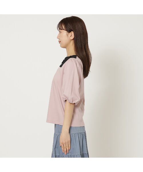 Rose Tiara / ローズティアラ カットソー | 【人気アイテム/接触冷感/手洗い可】ドットチュール切替カットソー | 詳細5