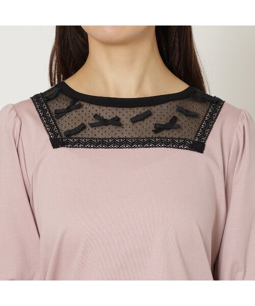 Rose Tiara / ローズティアラ カットソー | 【人気アイテム/接触冷感/手洗い可】ドットチュール切替カットソー | 詳細7