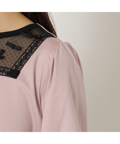 Rose Tiara / ローズティアラ カットソー | 【人気アイテム/接触冷感/手洗い可】ドットチュール切替カットソー | 詳細9