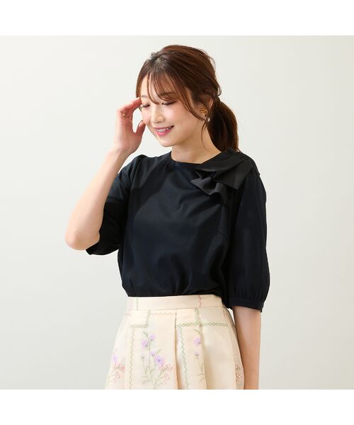 Rose Tiara / ローズティアラ カットソー | 【接触冷感/綿100%/手洗いOK】ビッグリボンカットソー | 詳細4