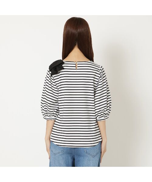 Rose Tiara / ローズティアラ カットソー | 【接触冷感/綿100%/手洗いOK】ビッグリボンカットソー/ボーダー | 詳細6