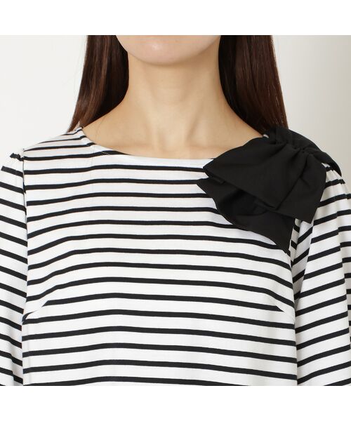 Rose Tiara / ローズティアラ カットソー | 【接触冷感/綿100%/手洗いOK】ビッグリボンカットソー/ボーダー | 詳細7