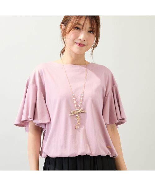 Rose Tiara / ローズティアラ カットソー | 【接触冷感/綿100%/手洗いOK】フレアスリーブカットソー | 詳細2