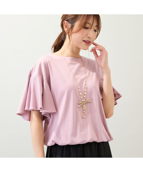 Rose Tiara / ローズティアラ カットソー | 【接触冷感/綿100%/手洗いOK】フレアスリーブカットソー | 詳細3