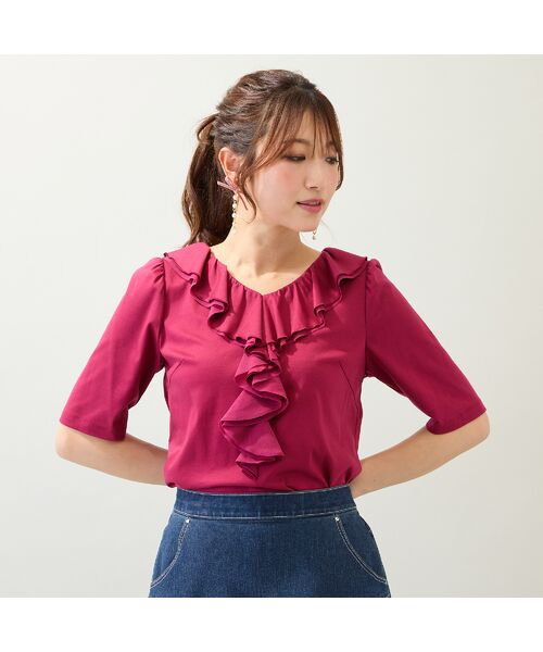 Rose Tiara / ローズティアラ カットソー | 【接触冷感/綿100%/手洗いOK】フリルカットソー | 詳細4