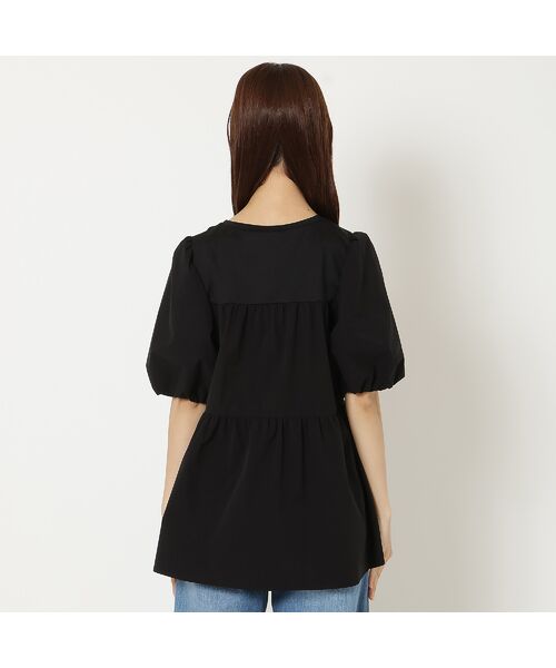 Rose Tiara / ローズティアラ カットソー | 【接触冷感/UVカット/手洗いOK】バックギャザー切替カットソー | 詳細6