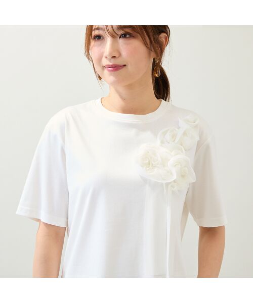 Rose Tiara / ローズティアラ カットソー | 【接触冷感/綿100%/手洗いOK】巻きバラ刺繍カットソー | 詳細6