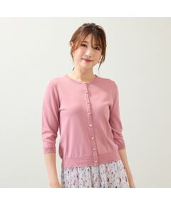 Rose Tiara / ローズティアラ ニット・セーター | ビジュー調ボタンニットカーディガン
