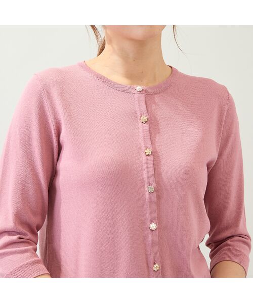 Rose Tiara / ローズティアラ ニット・セーター | ビジュー調ボタンニットカーディガン | 詳細4