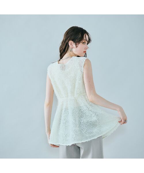 Rose Tiara / ローズティアラ ベスト | チュール刺繍レイヤードジレ | 詳細5