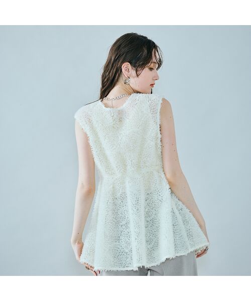 Rose Tiara / ローズティアラ ベスト | チュール刺繍レイヤードジレ | 詳細6