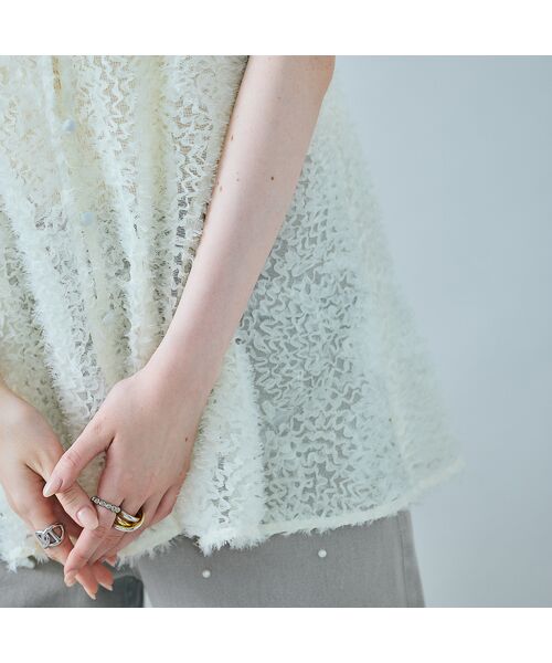 Rose Tiara / ローズティアラ ベスト | チュール刺繍レイヤードジレ | 詳細8